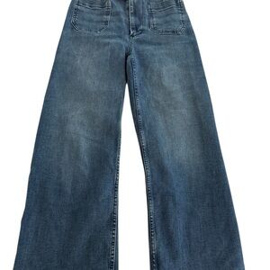 Maeve by Anthropology Wide-Leg Jeans in Medium Blue Wash